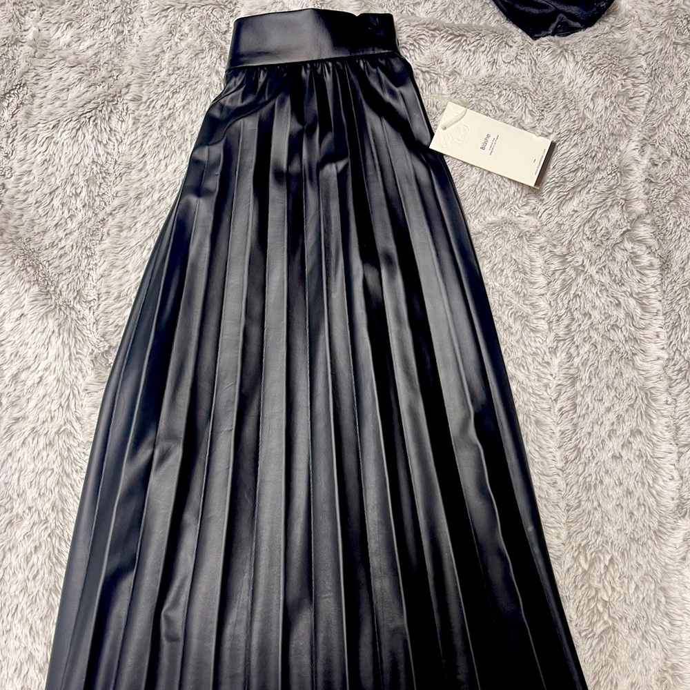 Black leather skirt